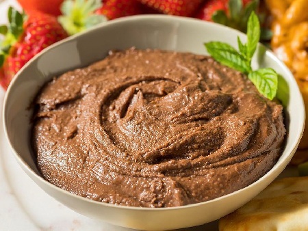 Шоколадов хумус от боб и какао - бърза и лесна рецепта за 5 минути - снимка на рецептата